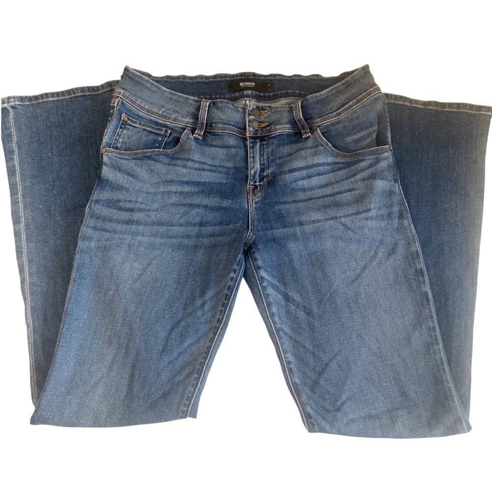 Hudson Los Angeles Signature Bootcut Jeans Medium Wash Blue Denim Size 31
